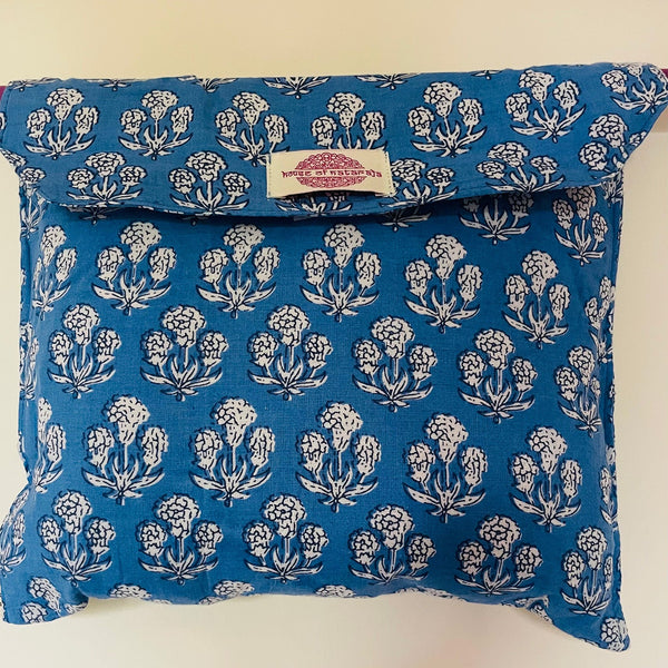 Azure Blue Sprig Cotton Pyjama Set – Size Large