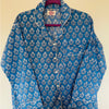Azure Blue Sprig Cotton Pyjama Set – Size Large