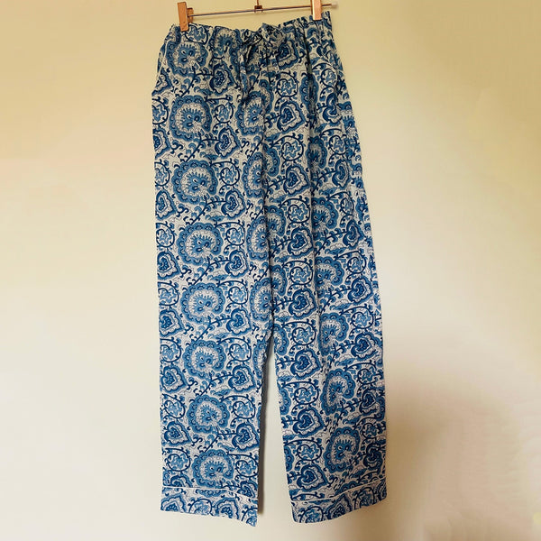 Blue Wedgewood Cotton Pyjama Set – Size Medium
