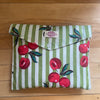 Cherries On Olive Stripe Shortie Pyjama Set – Size Large