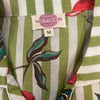 Cherries On Olive Stripe Shortie Pyjama Set – Size Medium