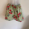 Cherries On Olive Stripe Shortie Pyjama Set – Size Small