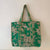 Emerald Leaves Cotton Quilted Large Tote