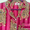 Fuchsia/pink Tiger Stripe Cotton Pyjama Set – Size Small