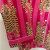 Fuchsia/pink Tiger Stripe Cotton Pyjama Set – Size Small