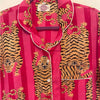 Fuchsia/pink Tiger Stripe Shortie Pyjama Set – Size Extra Large