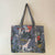 Grey Into The Wild Cotton Quilted Large Tote