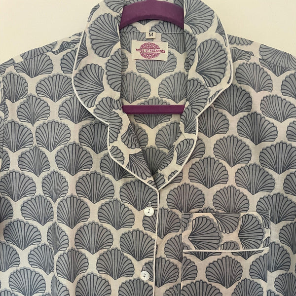 Grey Shell Shortie Pyjama Set – Size Large