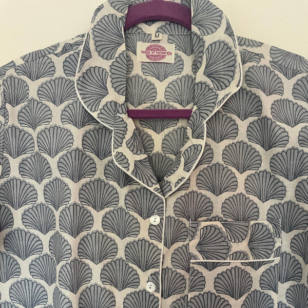 Grey Shell Shortie Pyjama Set – Size Medium