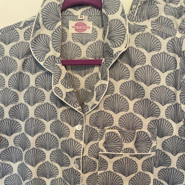 Grey Shell Shortie Pyjama Set – Size Small