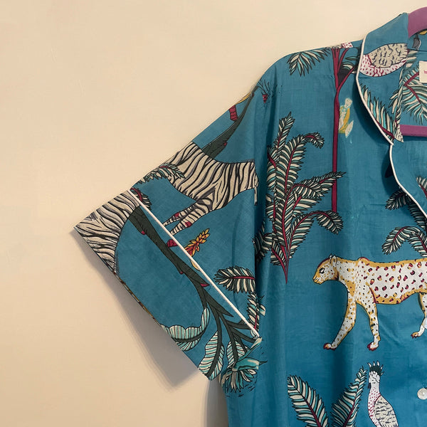 Jade Jungle Shortie Pyjama Set – Size Medium