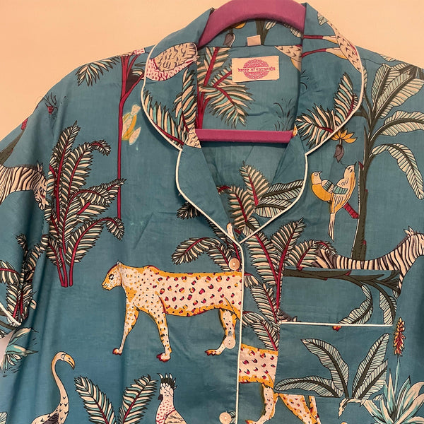 Jade Jungle Shortie Pyjama Set – Size Medium