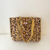 Leopard Print Cotton Quilted Large Tote