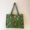 Olive Jungle Cotton Quilted Large Tote