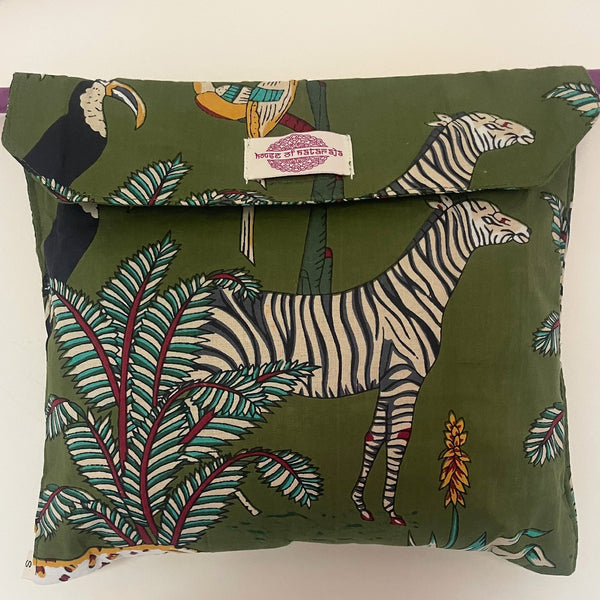 Olive Jungle Cotton Pyjama Set – Size Medium