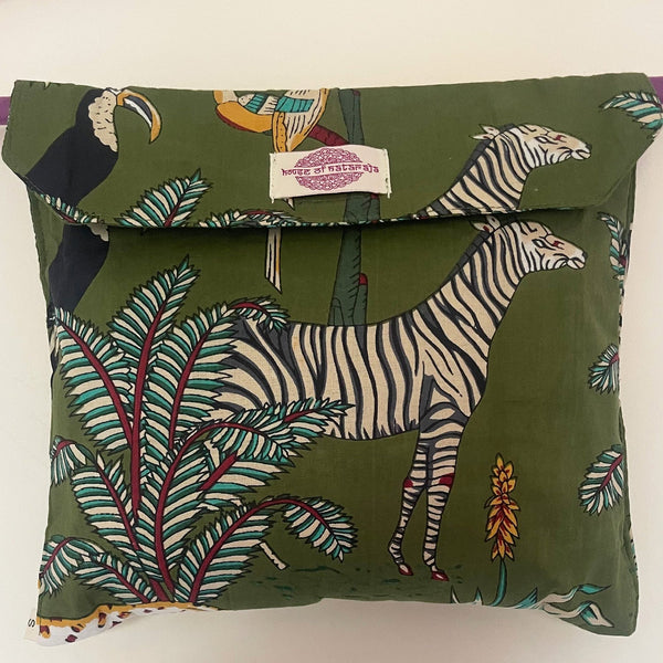Olive Jungle Cotton Pyjama Set – Size Small