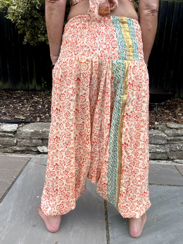 Orange flower Cotton Print Harems