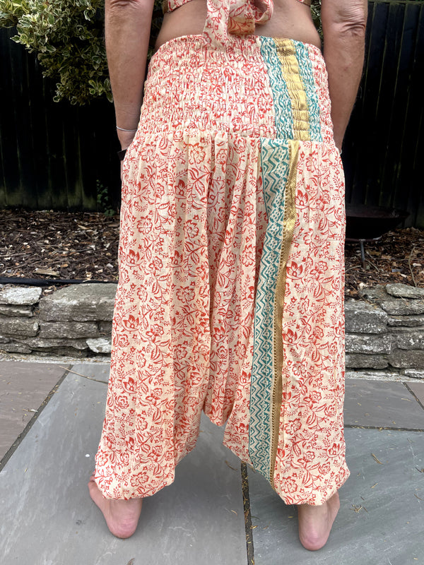 Orange flower Cotton Print Harems