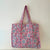 Pink Daisy Cotton Quilted Large Tote