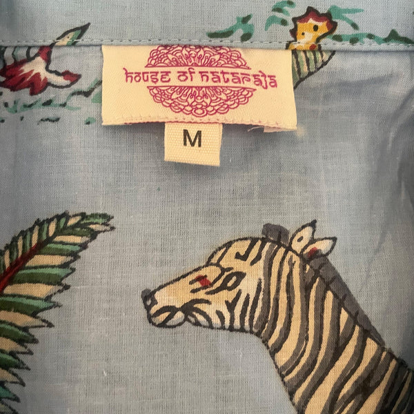Powder Blue Jungle Shortie Pyjama Set – Size Small
