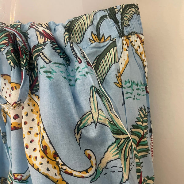 Powder Blue Jungle Shortie Pyjama Set – Size Small
