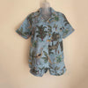 Powder Blue Jungle Shortie Pyjama Set – Size Small