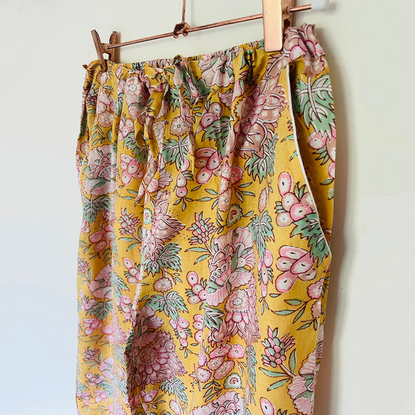 Saffron Garden Cotton Pyjama Set – Size Large