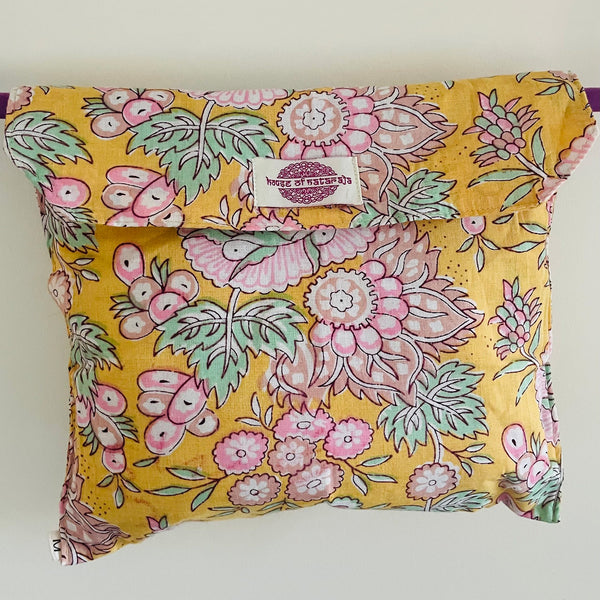 Saffron Garden Cotton Pyjama Set – Size Large