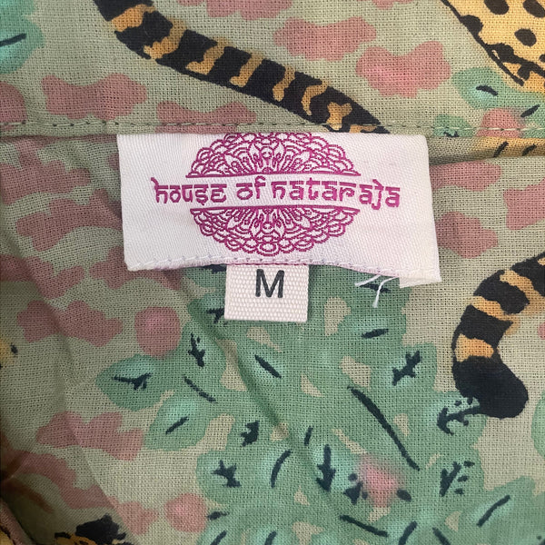 Sage Green Cheetah Shortie Pyjama Set – Size Small