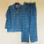 Azure Blue Sprig Cotton Pyjama Set – Size Medium