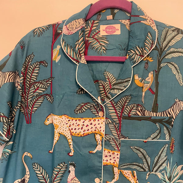 Jade Jungle Shortie Pyjama Set – Size Small