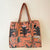 Pale Pink Jungle Cotton Quilted Large Zip Tote